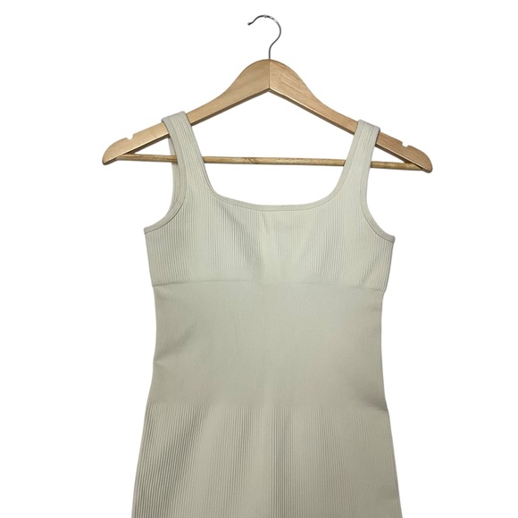 MOOSLOVER sz XS/Small? Full Body Suit Sleeveless Ribbed Square Neckline Cream - Picture 9 of 11